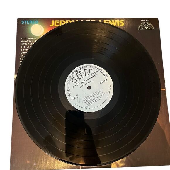RARE JERRY LEE LEWIS “ROCKIN’ RHYTHM & BLUES” VINYL RECORD LP SUN RECORDS - Picture 6 of 7